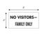 Nevs Printed Chart Tape - No Visitors Family Only NT-69 - alternate 2